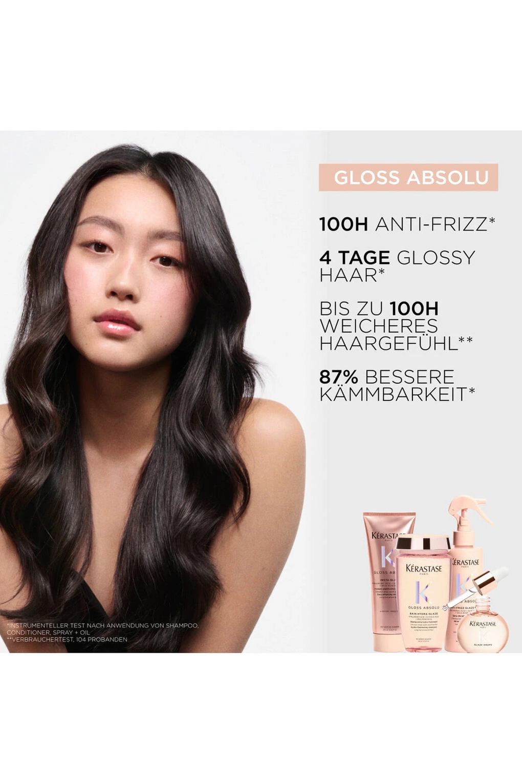 Шампунь для волос Kerastase Gloss Absolu с формулой Bain Hydra-Glaze, 80мл. Фото 5.