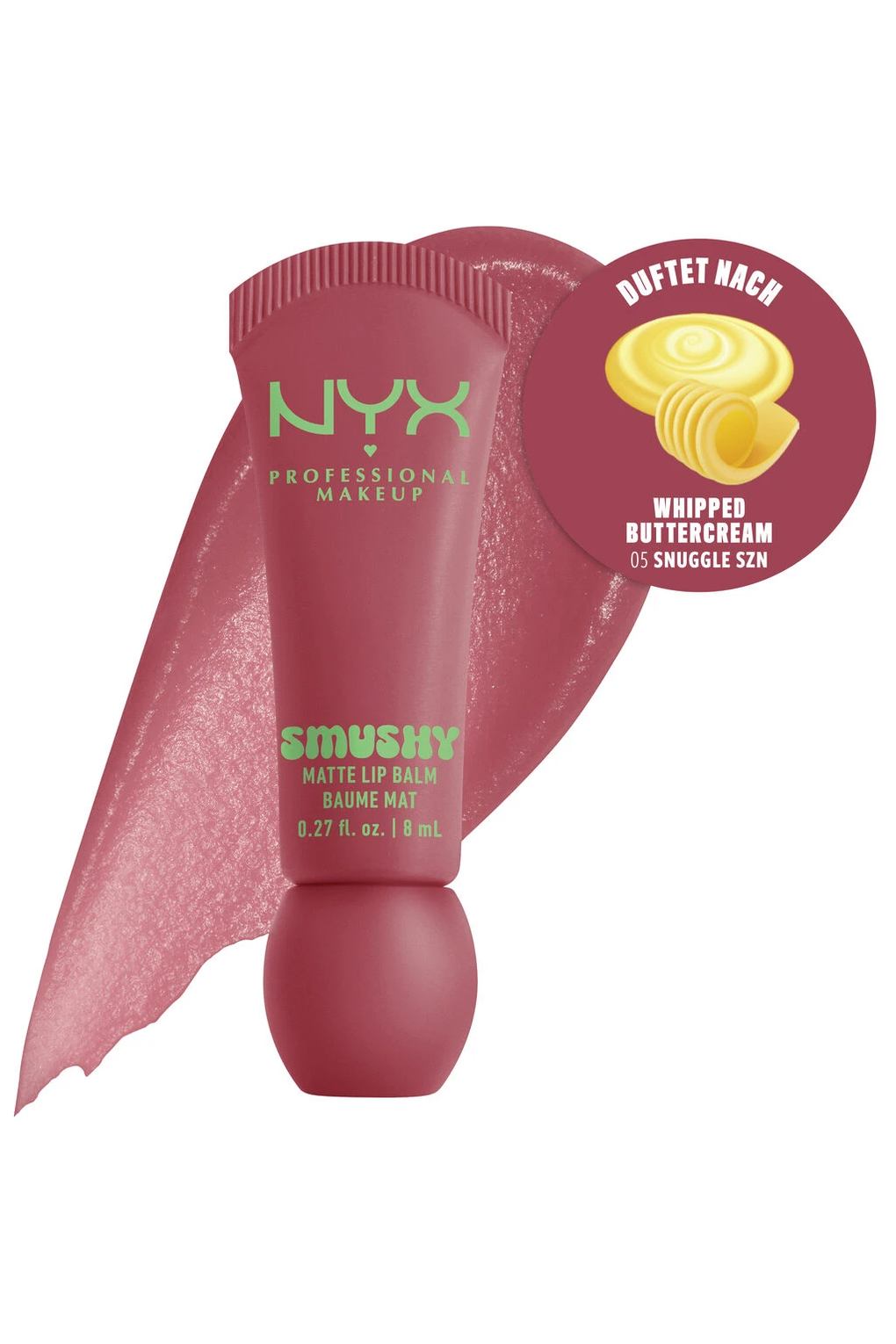 Бальзам для губ NYX Professional Makeup Smushy Matte Lip Balm, 8 мл № 05 Snuggle SZN. Фото 2.