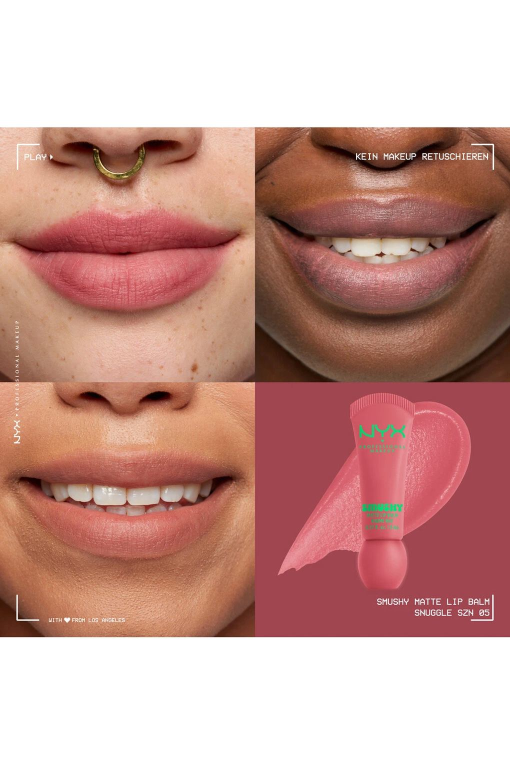Бальзам для губ NYX Professional Makeup Smushy Matte Lip Balm, 8 мл № 05 Snuggle SZN. Фото 3.