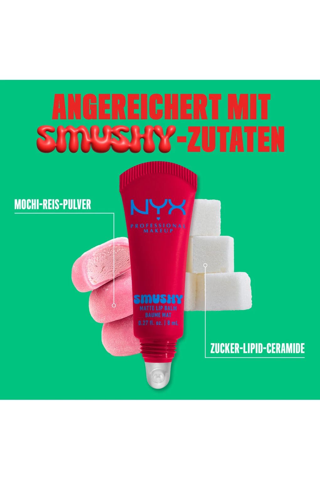 Бальзам для губ NYX Professional Makeup Smushy Matte Lip Balm, 8 мл № 05 Snuggle SZN. Фото 5.