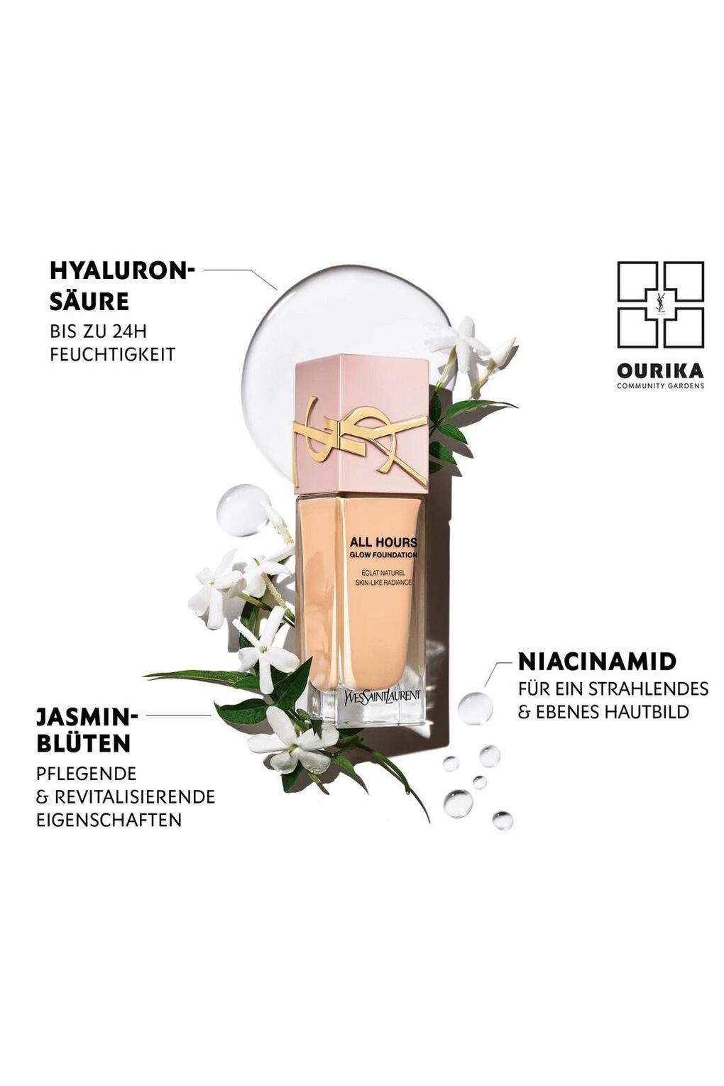 Жидкая тональная основа All Hours Glow Foundation, 25 мл № DW2. Фото 4.