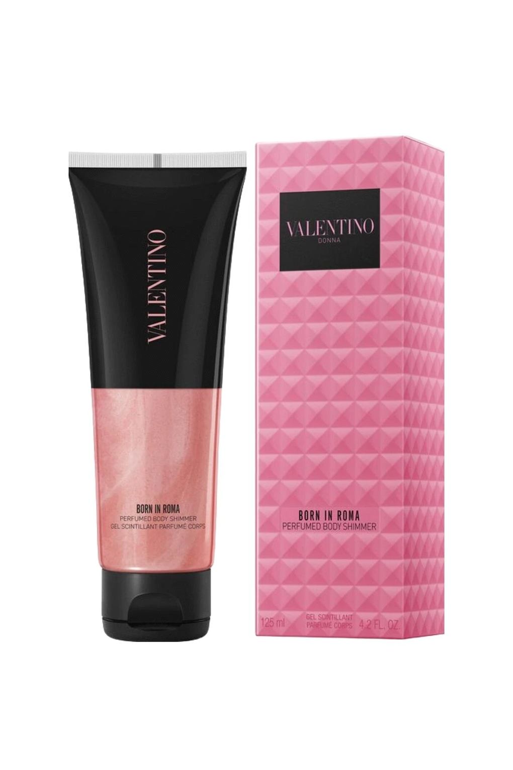 Масло для тела Valentino Born in Roma Donna Body Shimmer, 125 мл. Фото 2.