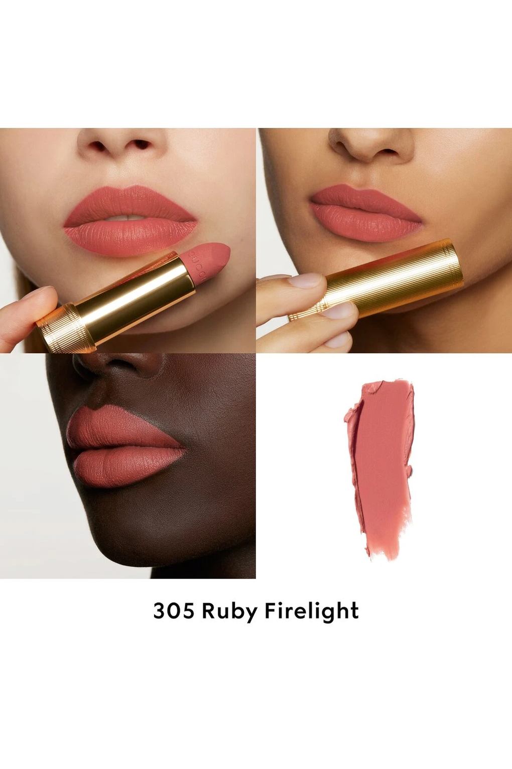 Губная помада Gucci Rouge L vres Matte Lipstick, 3,5 г №. 305 - Рубиновый свет огня. Фото 3.