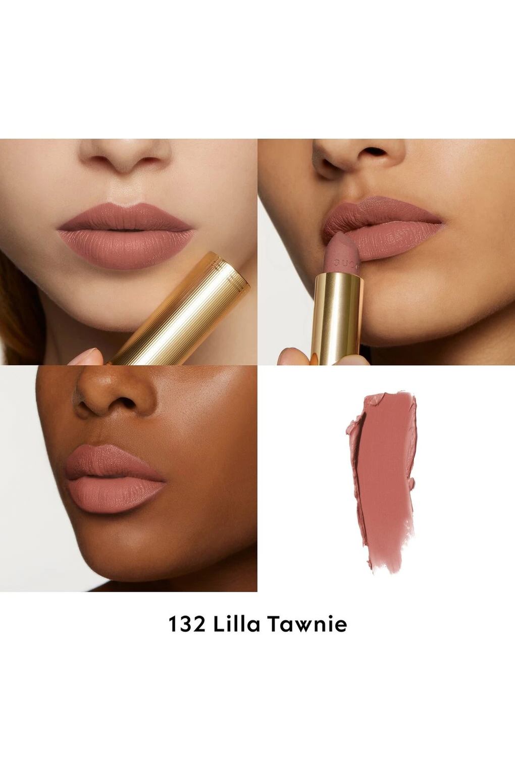 Губная помада Gucci Rouge L vres Matte Lipstick Lilla Tawnie 132, 3,5 г. Фото 3.