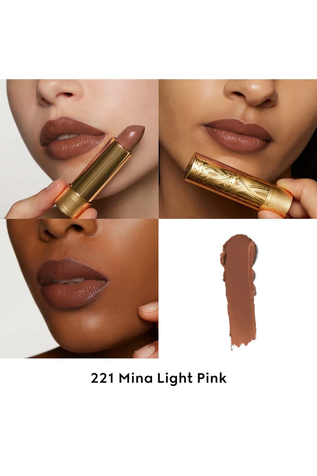 Губная помада Gucci Rouge L vres Satin Lipstick, 3,5 г №. 221 - Мина светло-розовая. Фото 3.