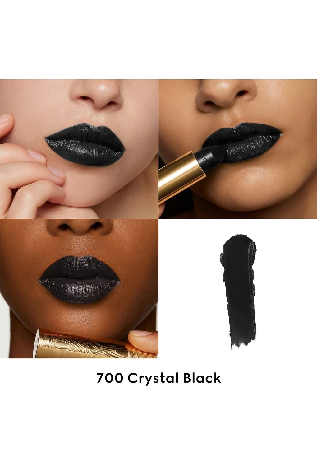 Губная помада Gucci Rouge L vres Satin Lipstick, 3,5 г №. 700 - Кристально-черный. Фото 3.