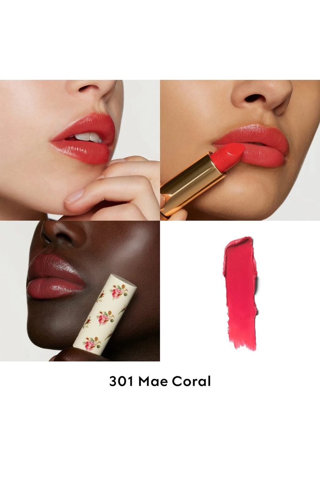 Губная помада Gucci Rouge L vres Voile Lipstick, 3,5 г №. 301 - Мэй Корал. Фото 3.