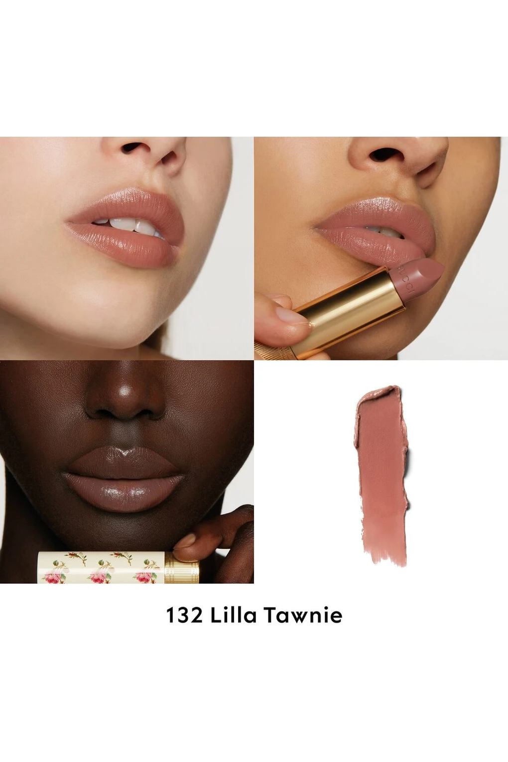 Губная помада Gucci Rouge L vres Voile Lipstick Lilla Tawnie 132, 3,5 г. Фото 3.