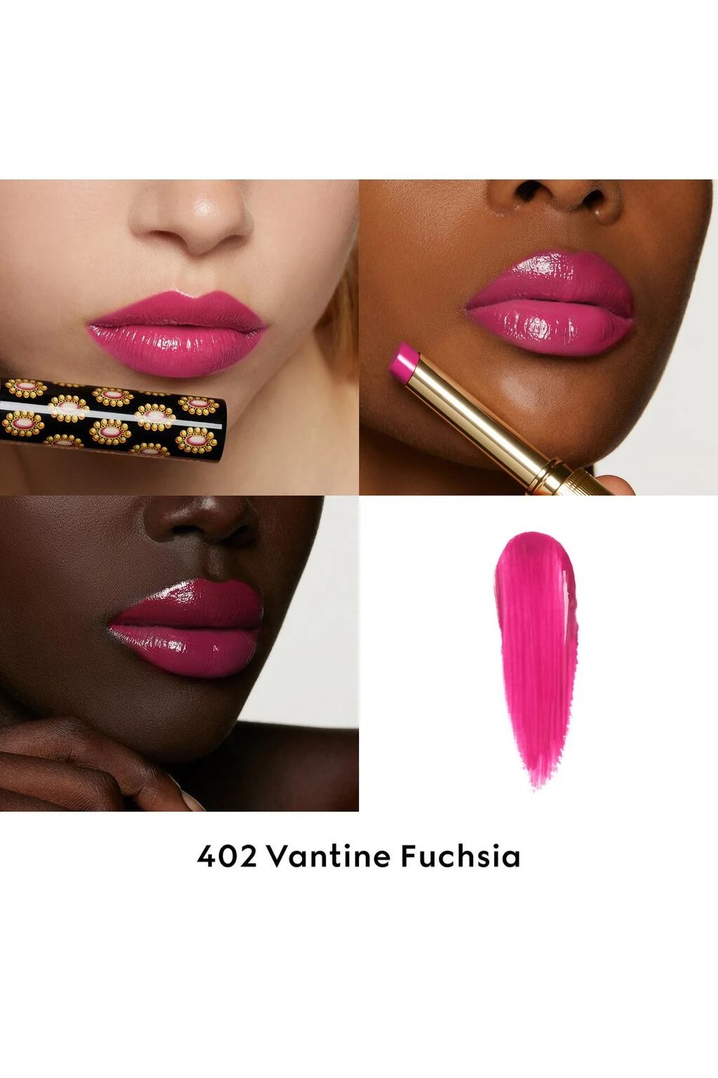 Губная помада Gucci Rouge de Beaute Brillant Lipstick, 1,8 г №. 402 - Вантин Фуксия. Фото 3.