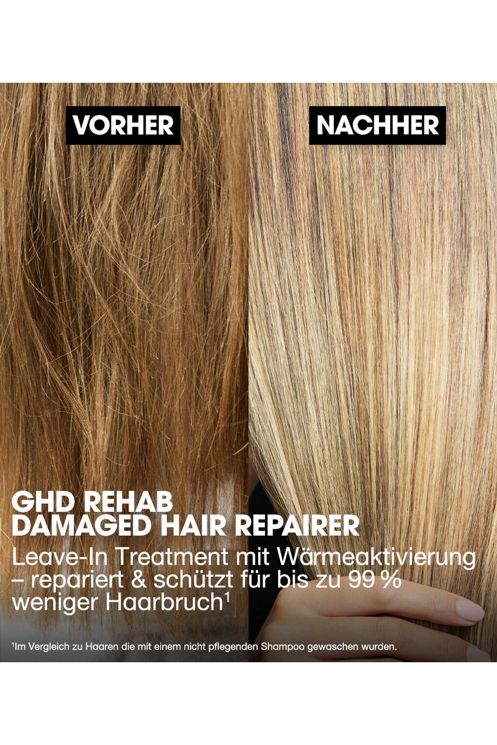 Несмываемое средство для восстановления поврежденных волос ghd rehab, 95 мл. Фото 2.