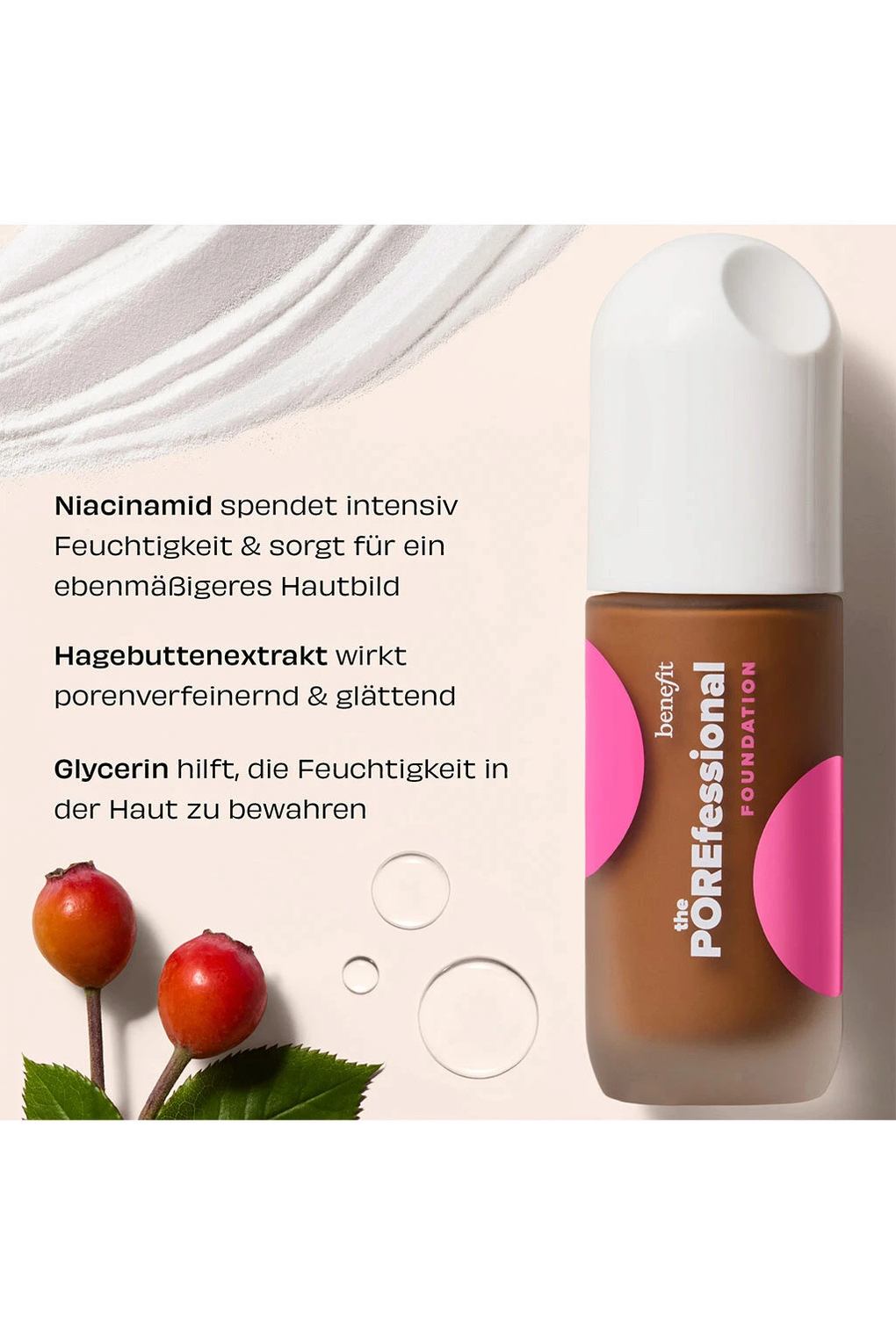 Жидкая тональная основа Benefit Cosmetics Porefessional Foundation, 30 мл № 15N Невероятная тональная основа. Фото 5.