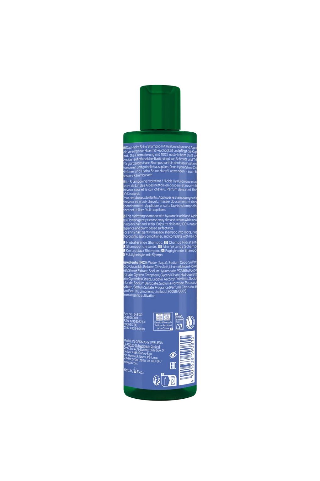 Шампунь для волос Weleda Hydra Shine Shampoo, 250 мл. Фото 2.