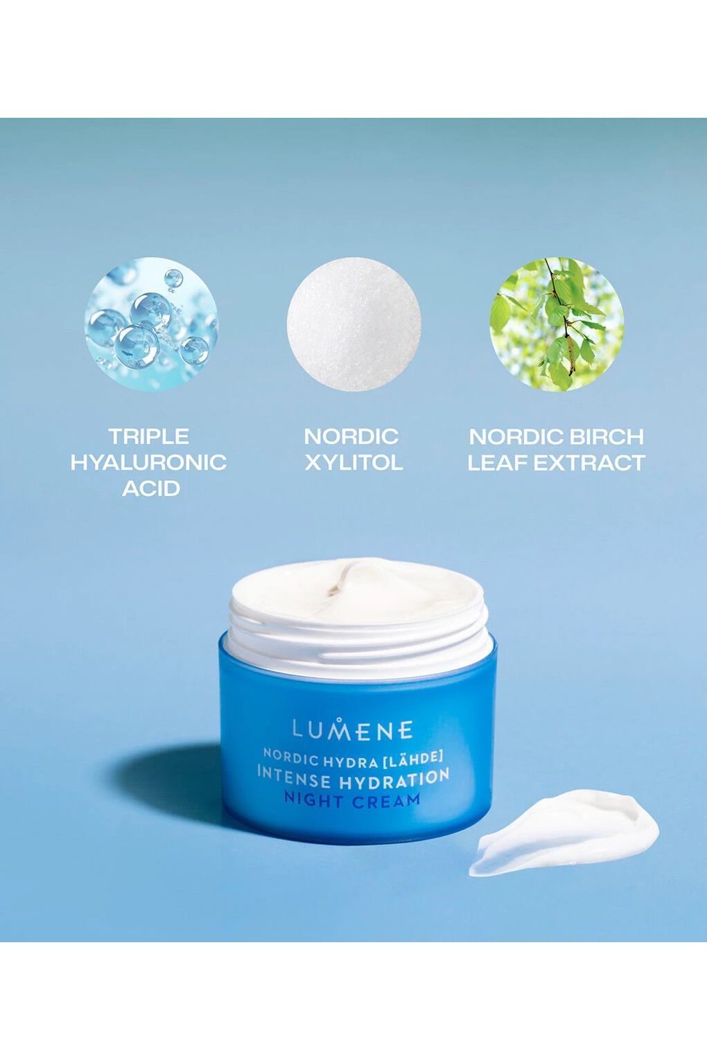 Ночной крем для интенсивного увлажнения Lumene Nordic Hydra L hde, 50 мл. Фото 3.