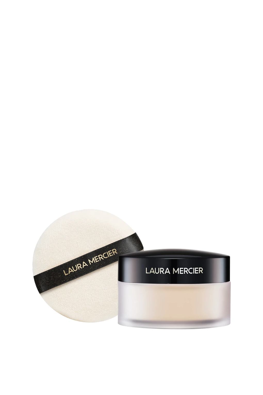 Набор для макияжа лица LAURA MERCIER Indulgent Icons Ultra-Blur, прозрачная рассыпчатая фиксирующая пудра + спонж прозрачный. Фото 2.