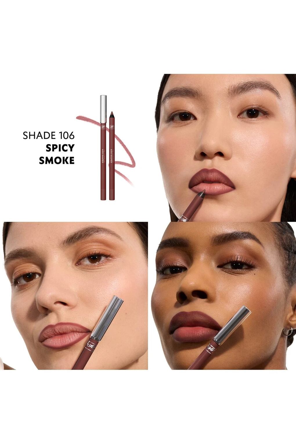 Карандаш для губ YSL Lovenude Kiss Shaper, 1,2 г № 106 - Spicy Smoke. Фото 5.