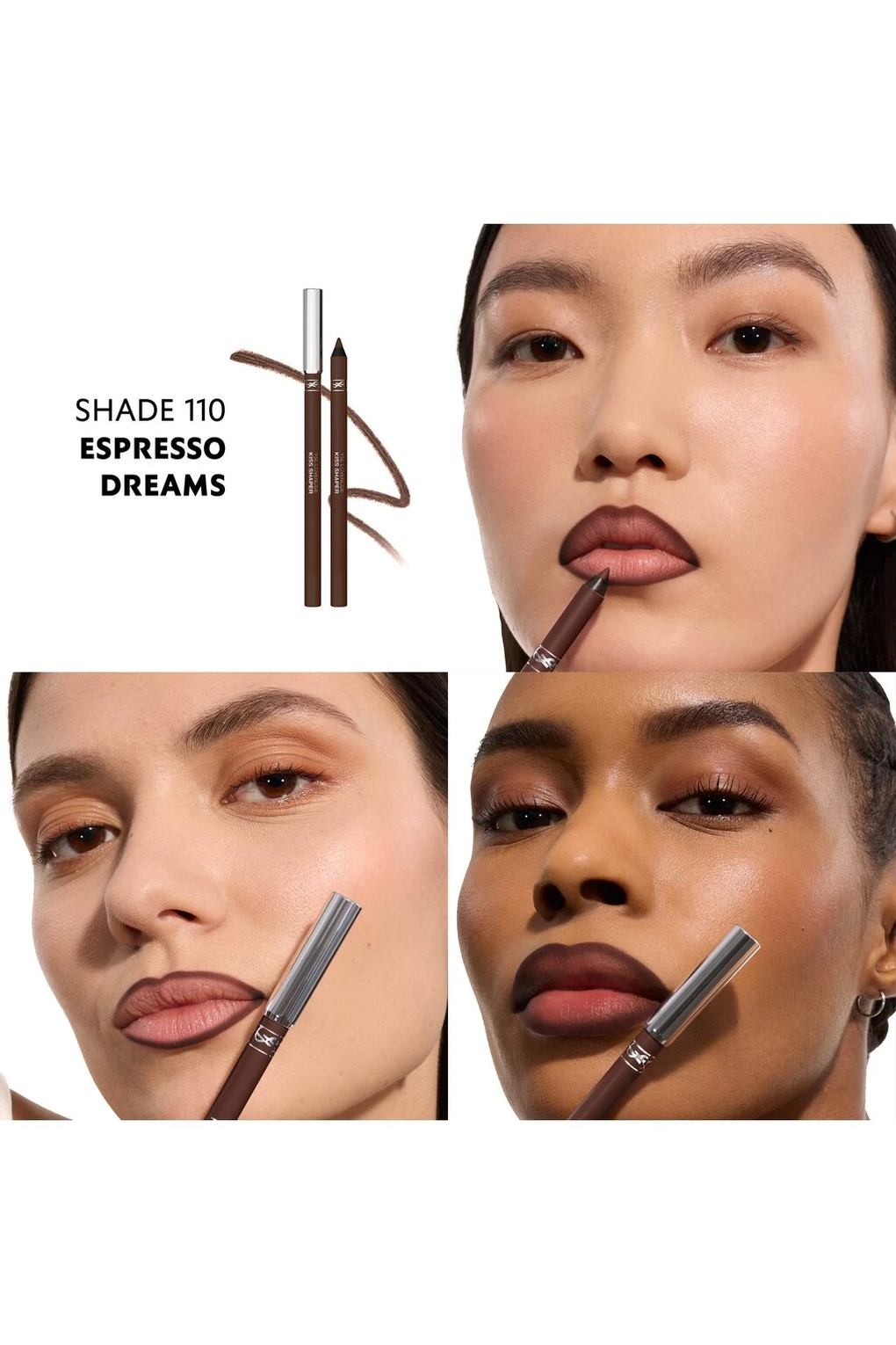 Карандаш для губ YSL Lovenude Kiss Shaper Lip Liner, 1,2 г № 110 - Espresso Dreams. Фото 5.