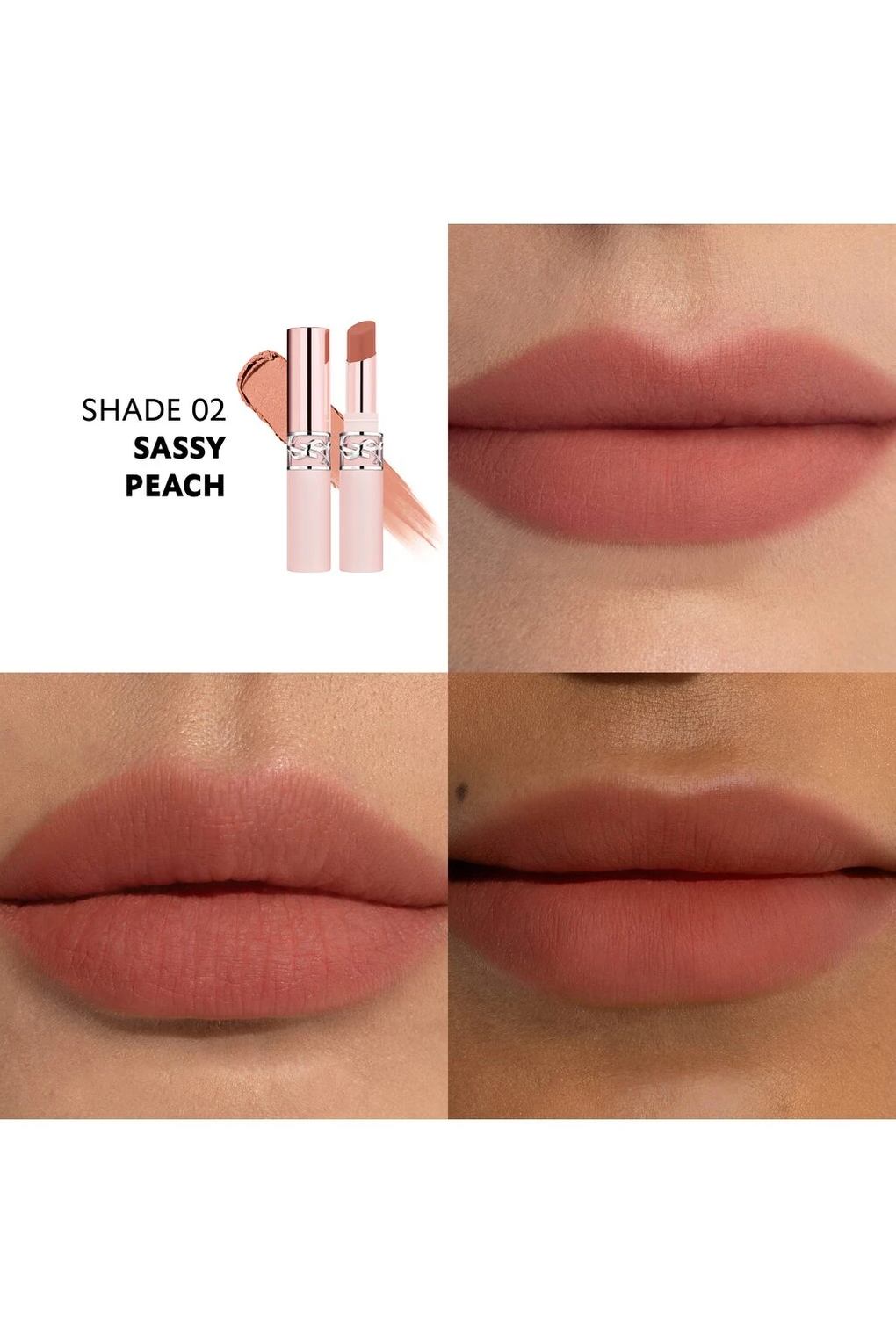 Помада-румяна YSL Lovenude, 3 г № 02 - Sassy Peach. Фото 4.
