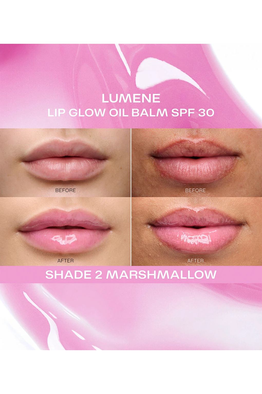 Бальзам для губ Lip Glow Oil Balm SPF30 10 г 2 Marshmallow. Фото 4.
