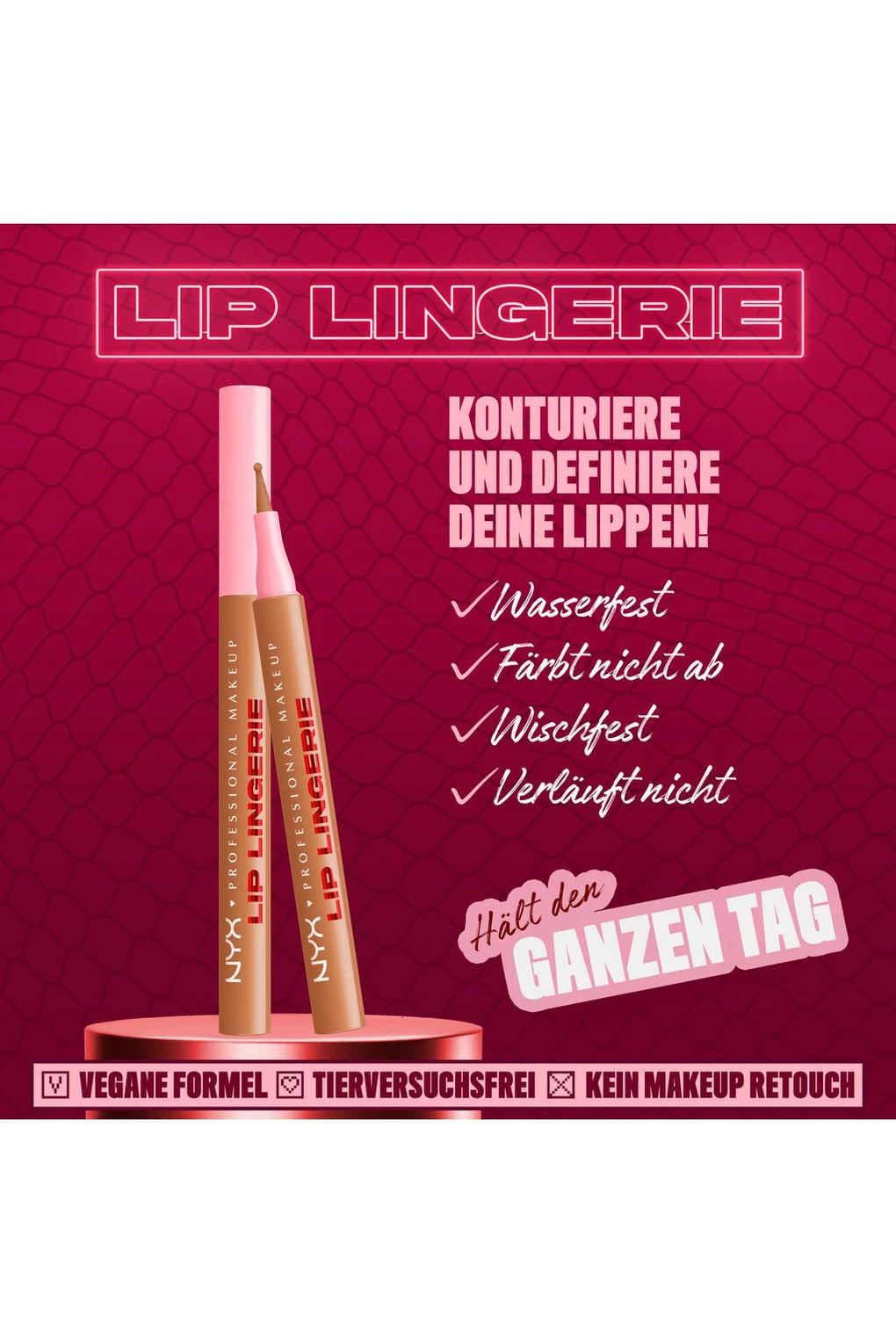 Водостойкий карандаш для губ Lip Lingerie Seamless All Day Stain, 1 мл № 11 - Hot & Heavy. Фото 5.