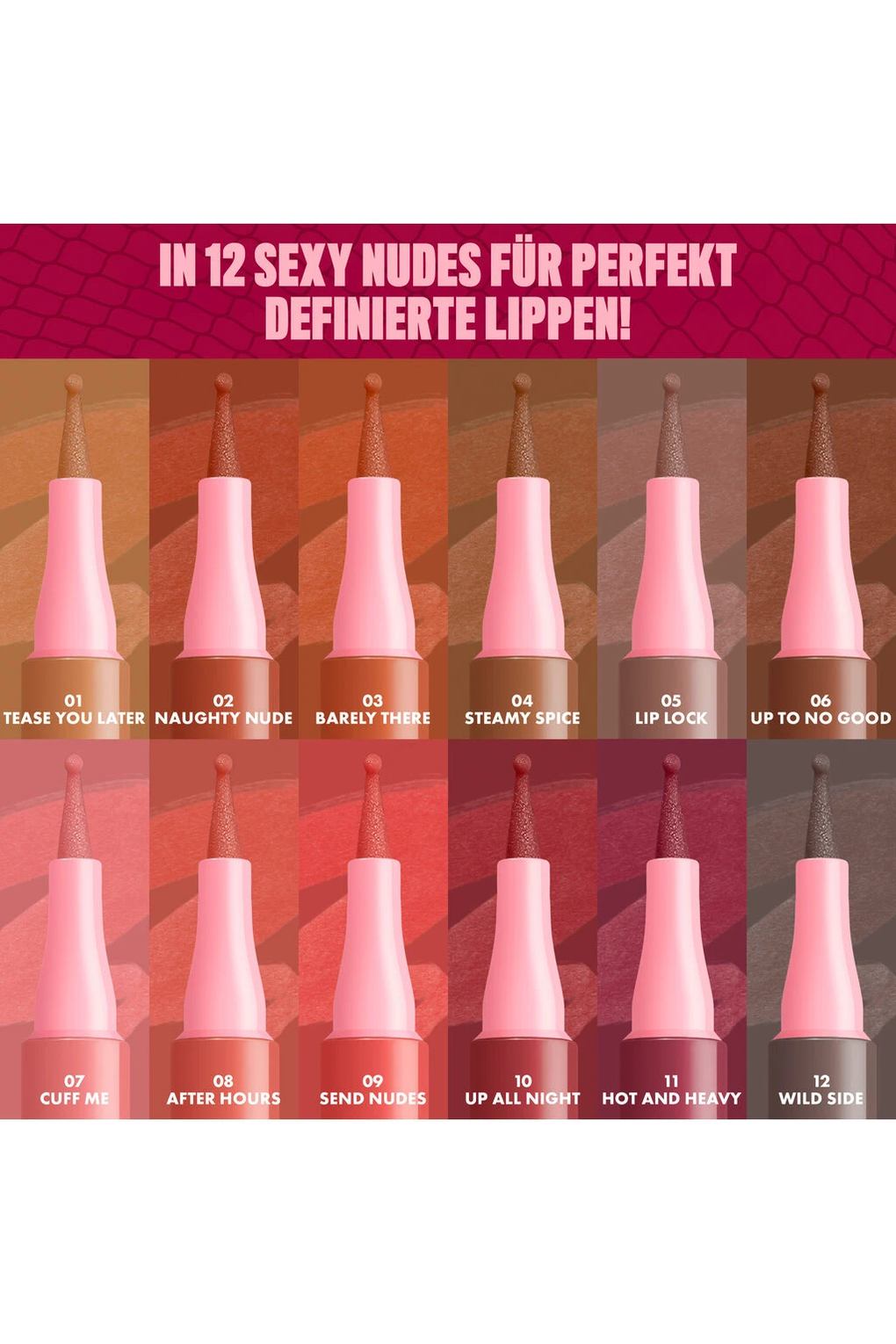 Водостойкий карандаш для губ Lip Lingerie Seamless All Day Stain, 1 мл № 11 - Hot & Heavy. Фото 6.