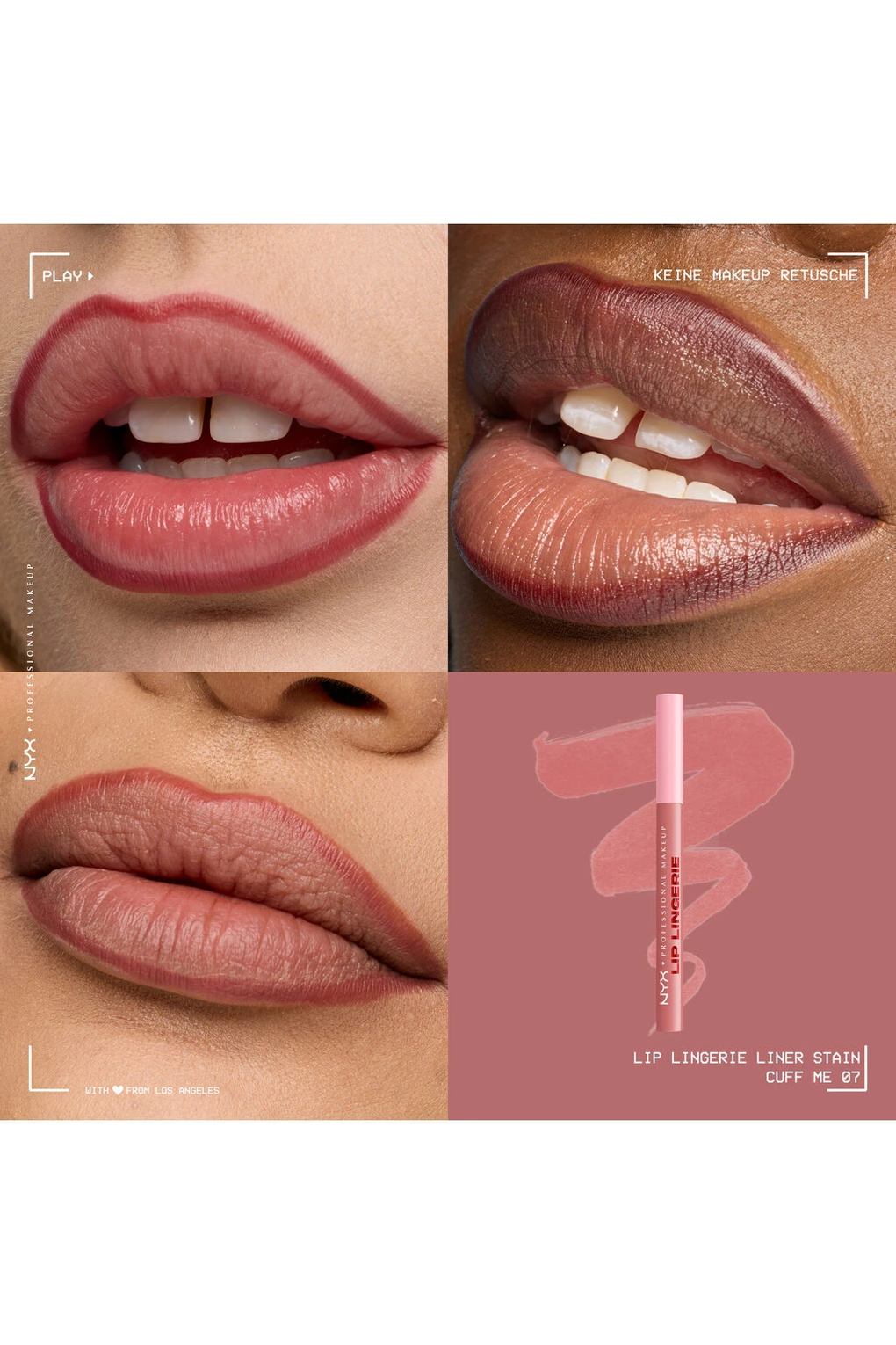 Водостойкий карандаш для губ Lip Lingerie Seamless All Day Stain, 1 мл № 7 - Cuff Me. Фото 2.