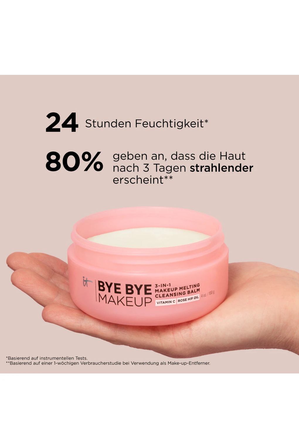 Средство для умывания IT Cosmetics Bye Bye Makeup 3-in-1 Makeup Melting Cleansing Balm, 100 г. Фото 4.