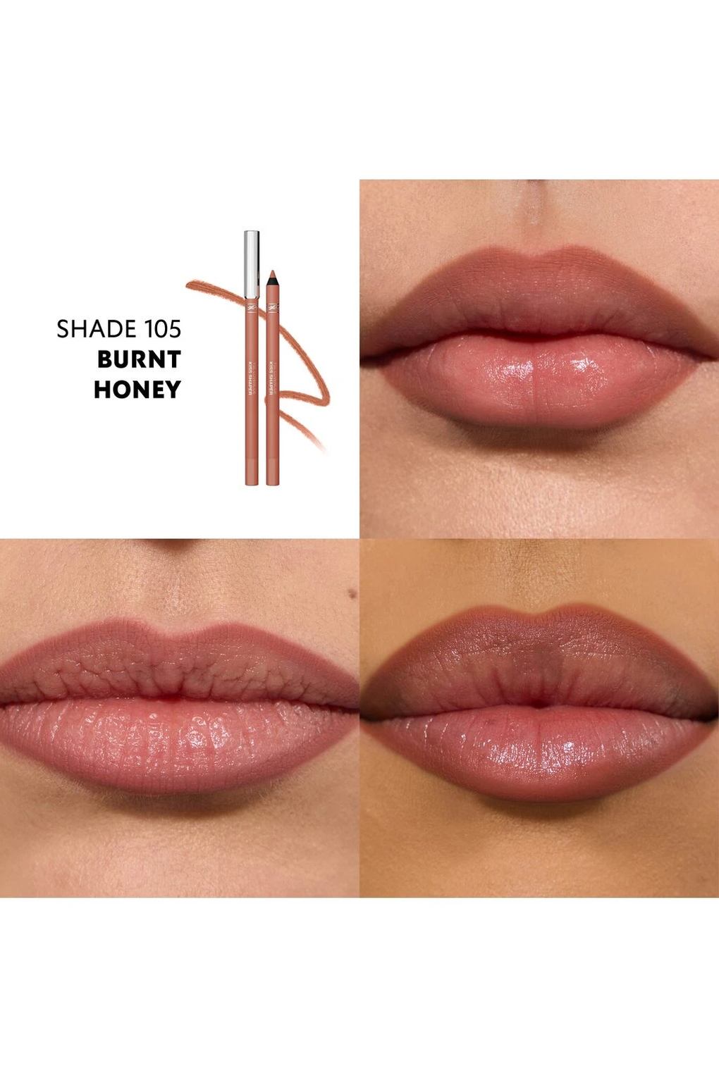 Карандаш для губ YSL Lovenude Kiss Shaper, 1,2 г № 105 - Жженый мед. Фото 4.