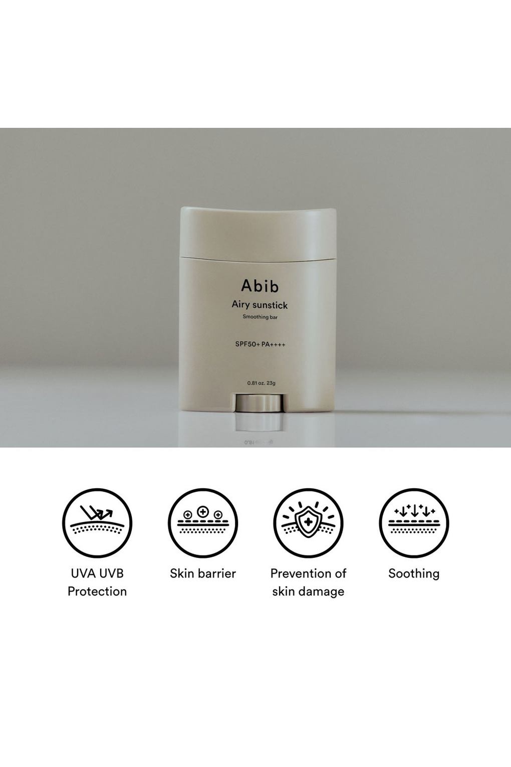 Солнцезащитный крем-стик Abib Airy Sunstick Smoothing Bar, 23гр. Фото 2.