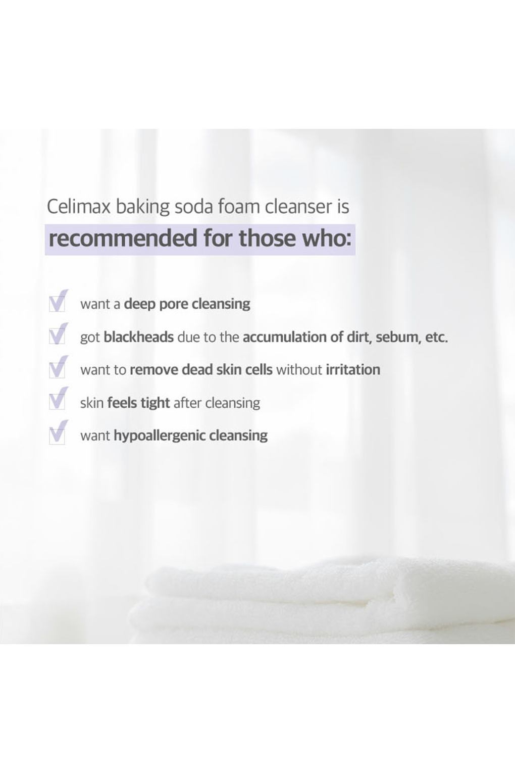 Очищающая пенка celimax Baking Soda Deep Pore Foam Cleansing, 150 мл. Фото 3.