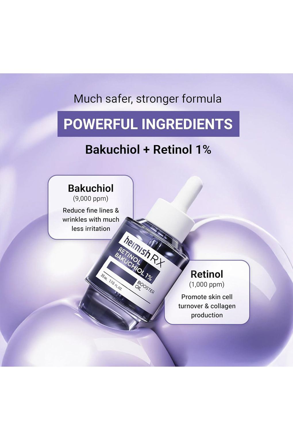 Сыворотка для ухода за кожей Heimish RX Retinol Bakuchiol Booster Oil, 35мл. Фото 2.