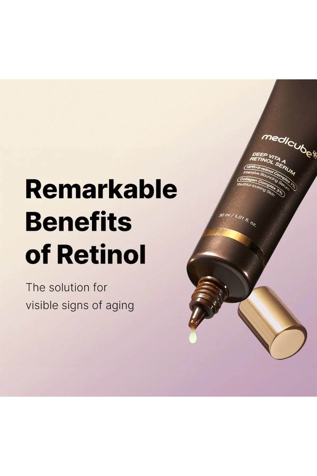 Сыворотка для ухода за кожей Medicube Deep Vita A Retinol Serum, 30мл. Фото 4.