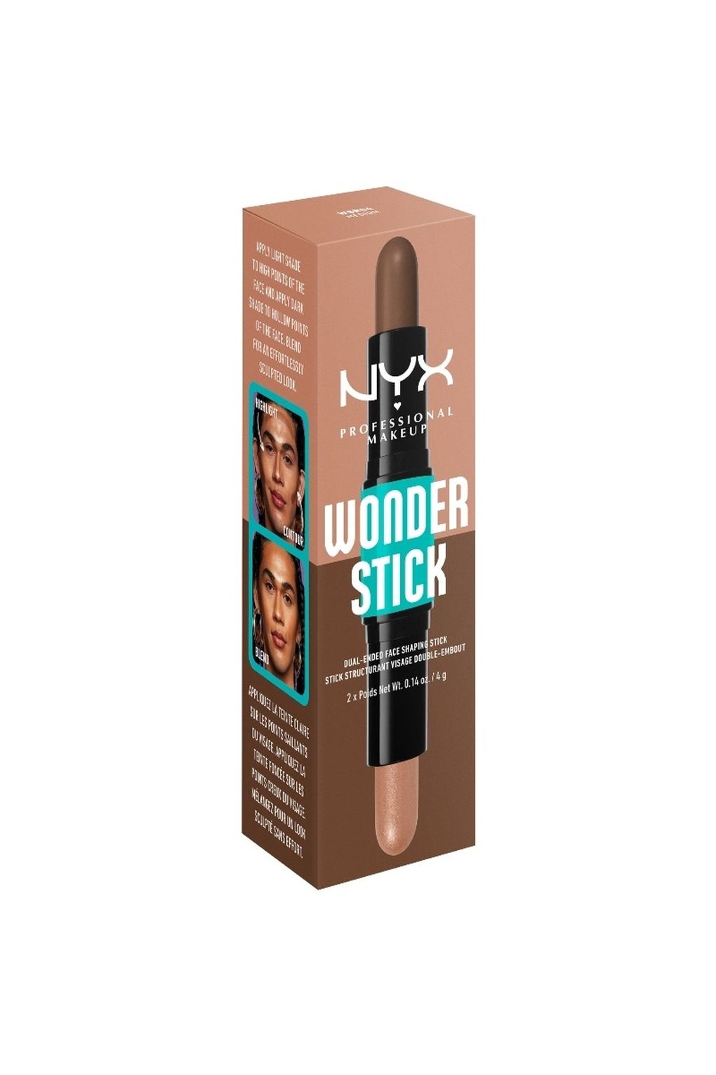 Скульптор для лица NYX Professional Makeup Wonder Stick Dual-Ended Face Shaping Stick 04 Medium. Фото 5.