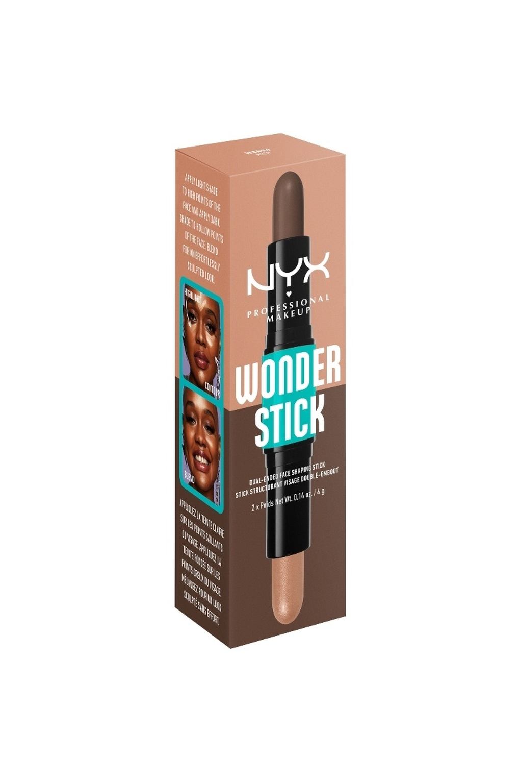Скульптор для лица NYX Professional Makeup Wonder Stick Dual-Ended Face Shaping Stick 06 Rich. Фото 5.