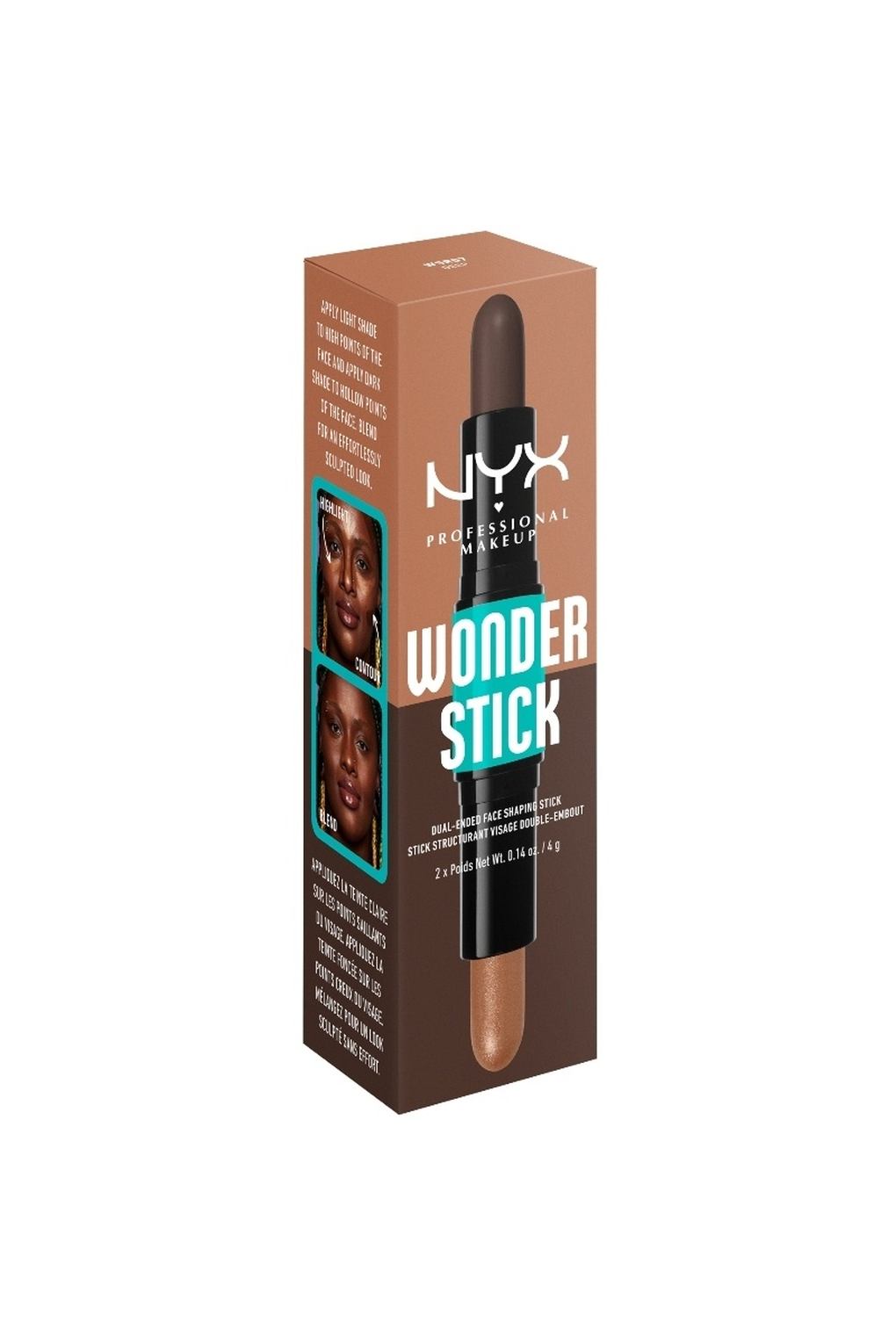 Скульптор для лица NYX Professional Makeup Wonder Stick Dual-Ended Face Shaping Stick 07 Deep. Фото 5.