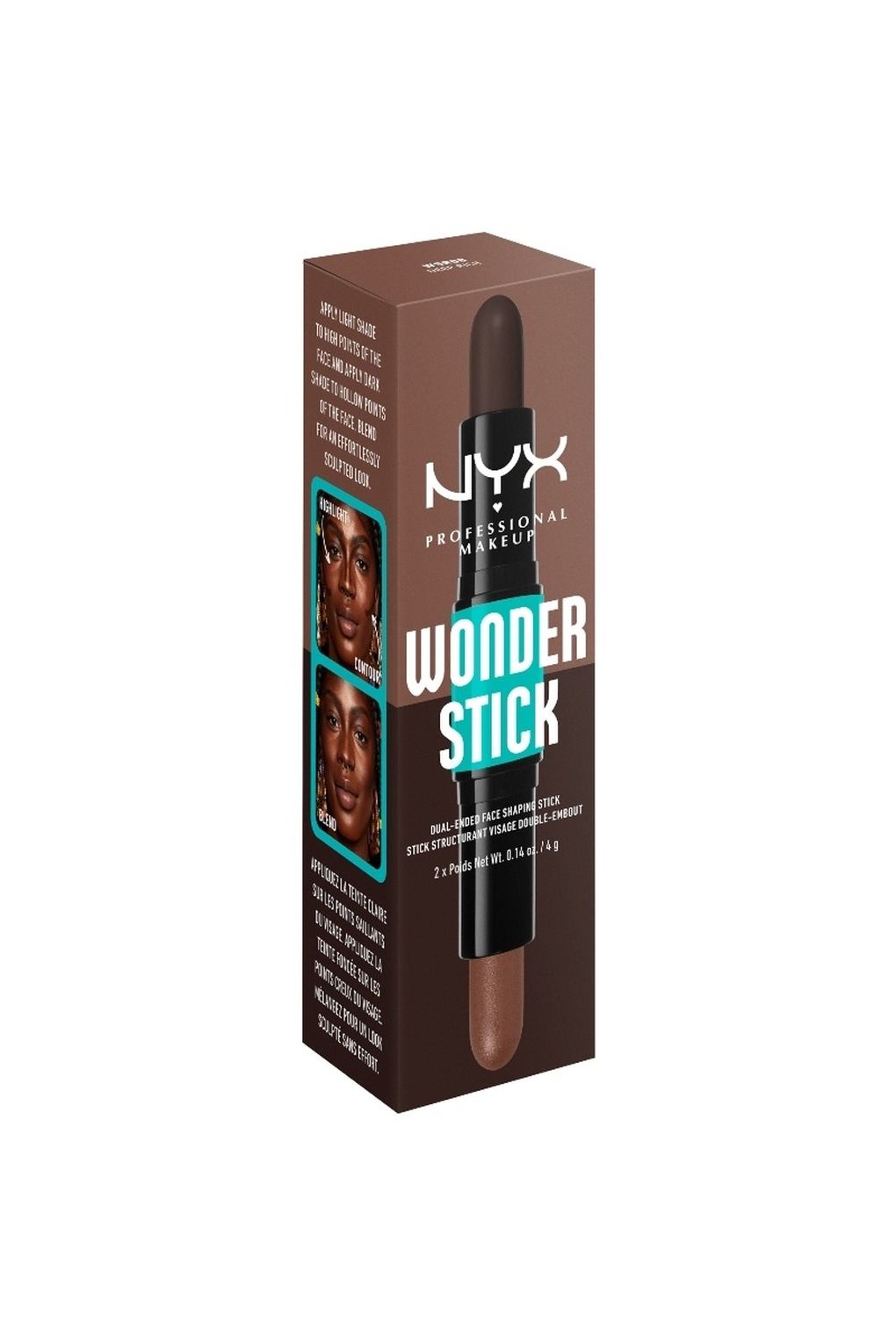 Скульптор для лица NYX Professional Makeup Wonder Stick Dual-Ended Face Shaping Stick 08 Deep Rich. Фото 5.