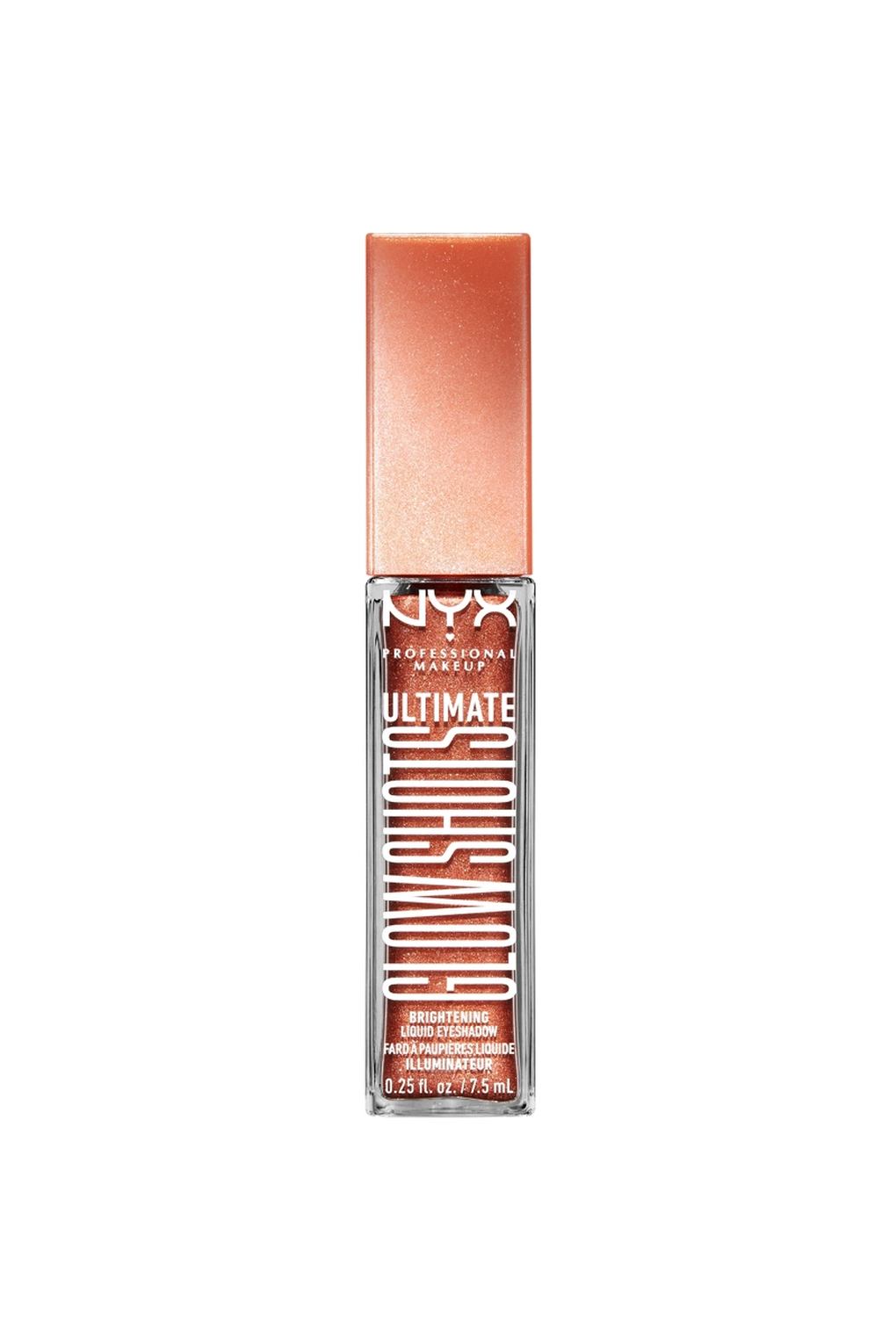 Тени для век NYX Professional Makeup Ultimate Glow Shots 11 Clementine Fine, 7,5 мл. Фото 2.