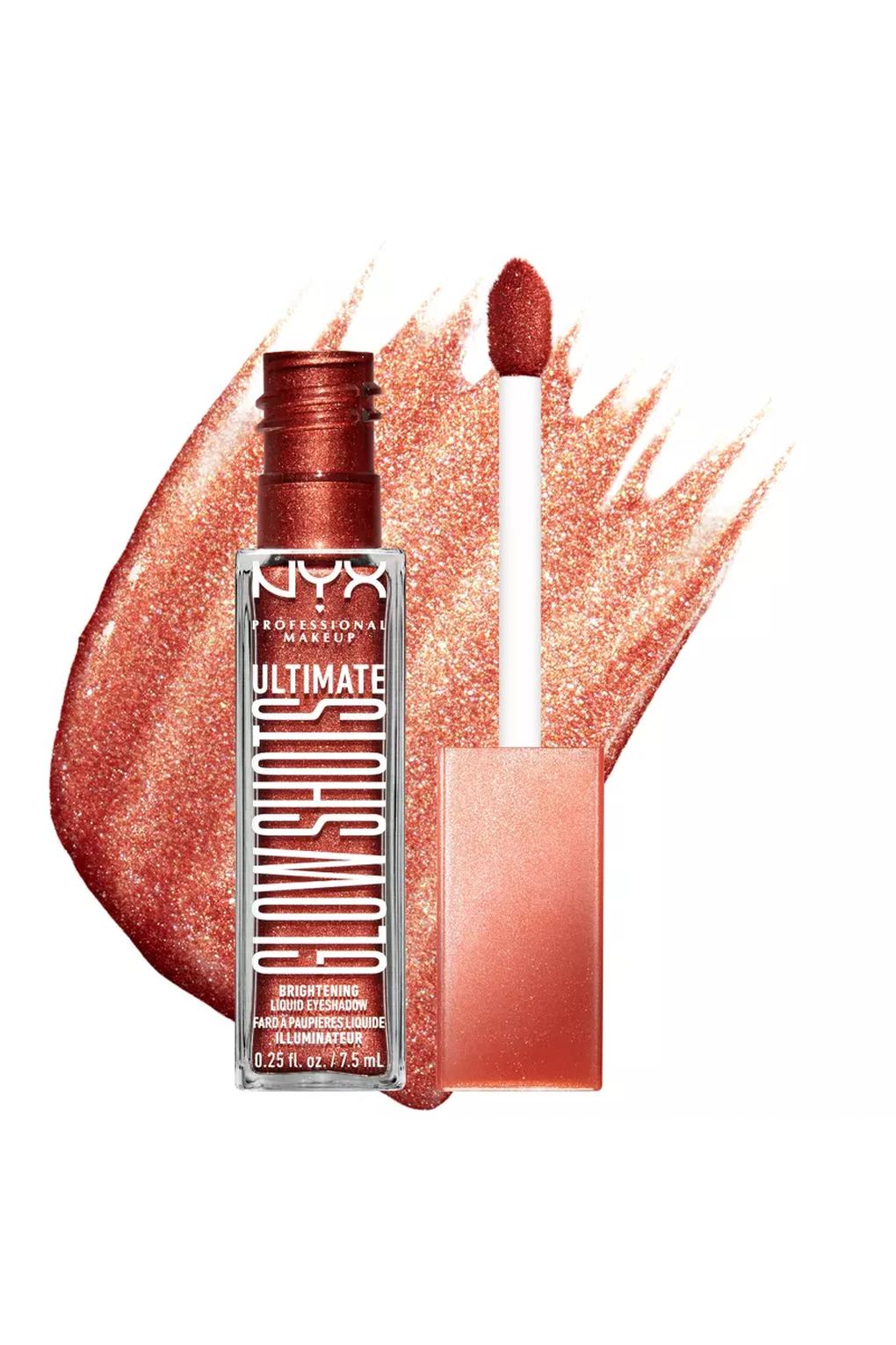 Тени для век NYX Professional Makeup Ultimate Glow Shots 11 Clementine Fine, 7,5 мл. Фото 3.