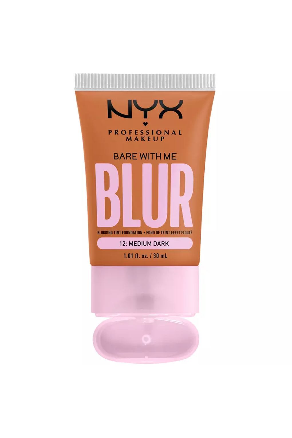 Тональная основа NYX Professional Makeup Bare With Me Blur Tint Foundation 12 Medium Dark, 30 мл. Фото 4.