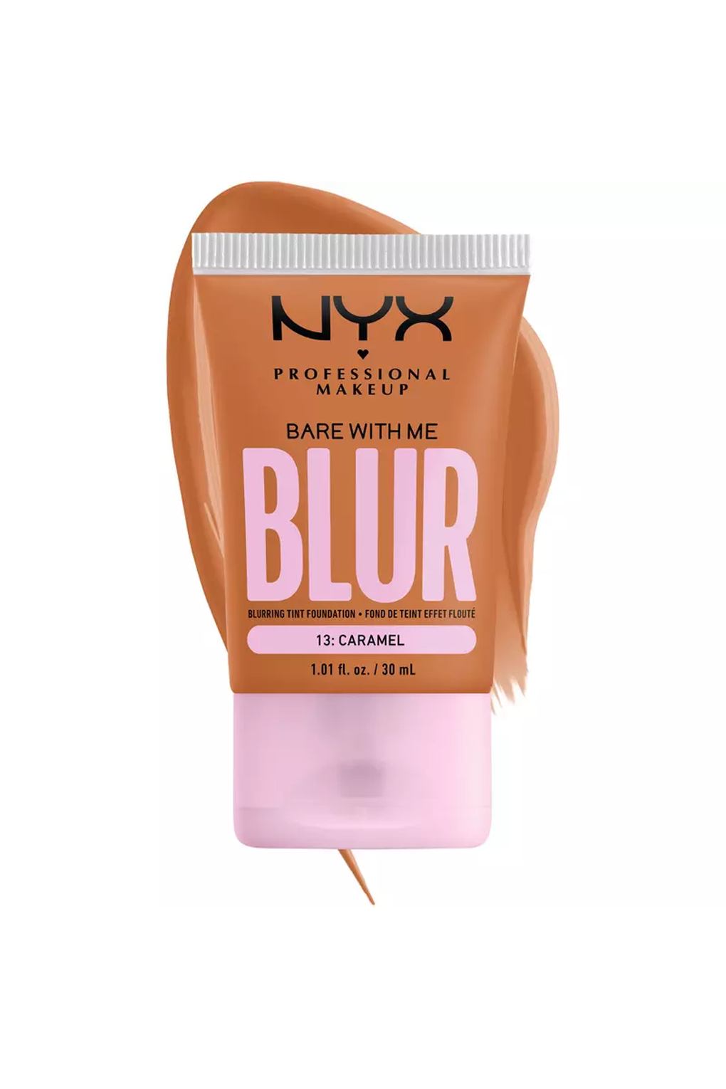 Тональная основа NYX Professional Makeup Bare With Me Blur Tint Foundation 13 Caramel, 30 мл. Фото 3.