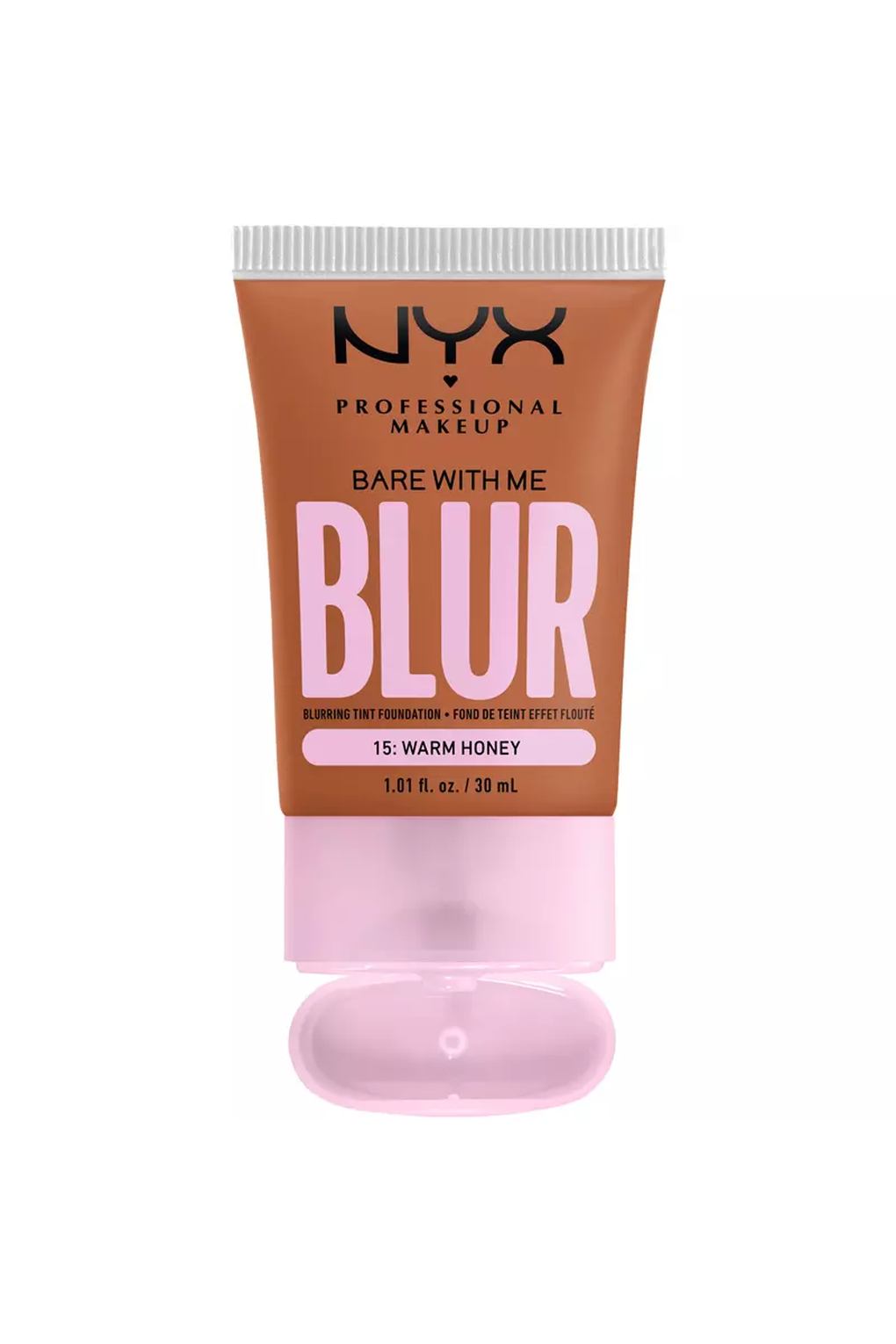 Тональная основа NYX Professional Makeup Bare With Me Blur Tint Foundation 15 Warm Honey, 30 мл. Фото 4.