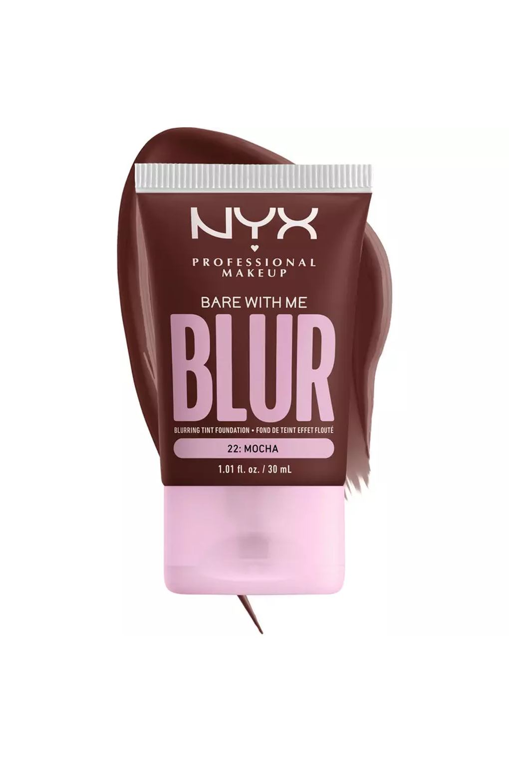 Тональная основа NYX Professional Makeup Bare With Me Blur Tint Foundation 22 Mocha, 30 мл. Фото 3.
