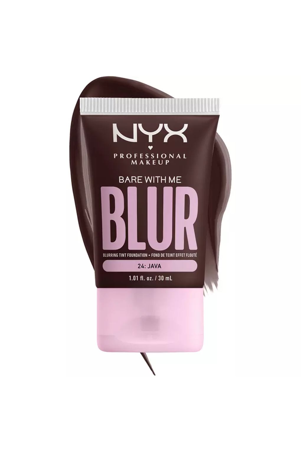 Тональная основа NYX Professional Makeup Bare With Me Blur Tint Foundation 24 Java, 30 мл. Фото 3.
