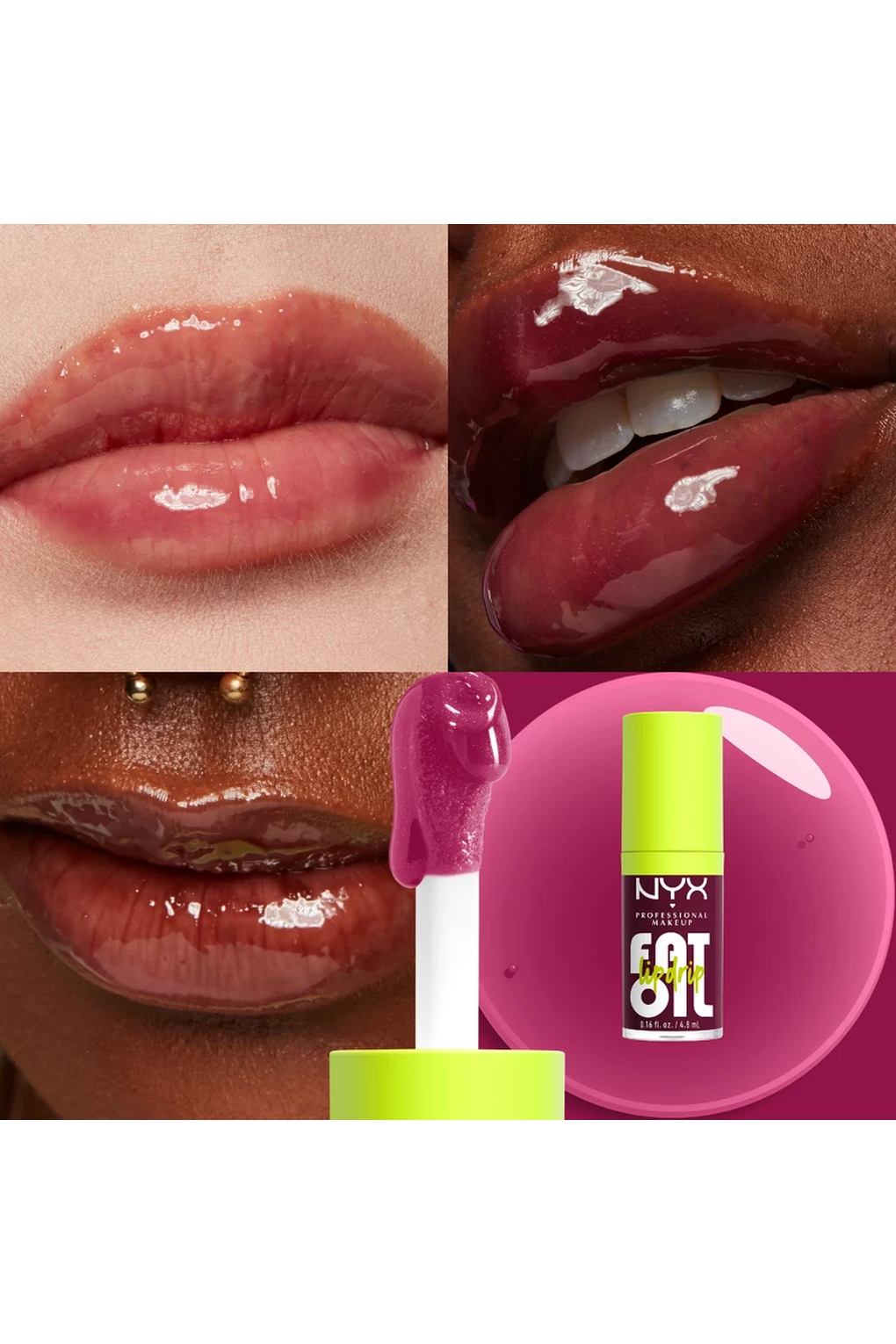 Масло для губ NYX Professional Makeup Fat Oil Lip Drip 04 That's Chic, 4,8 мл. Фото 2.