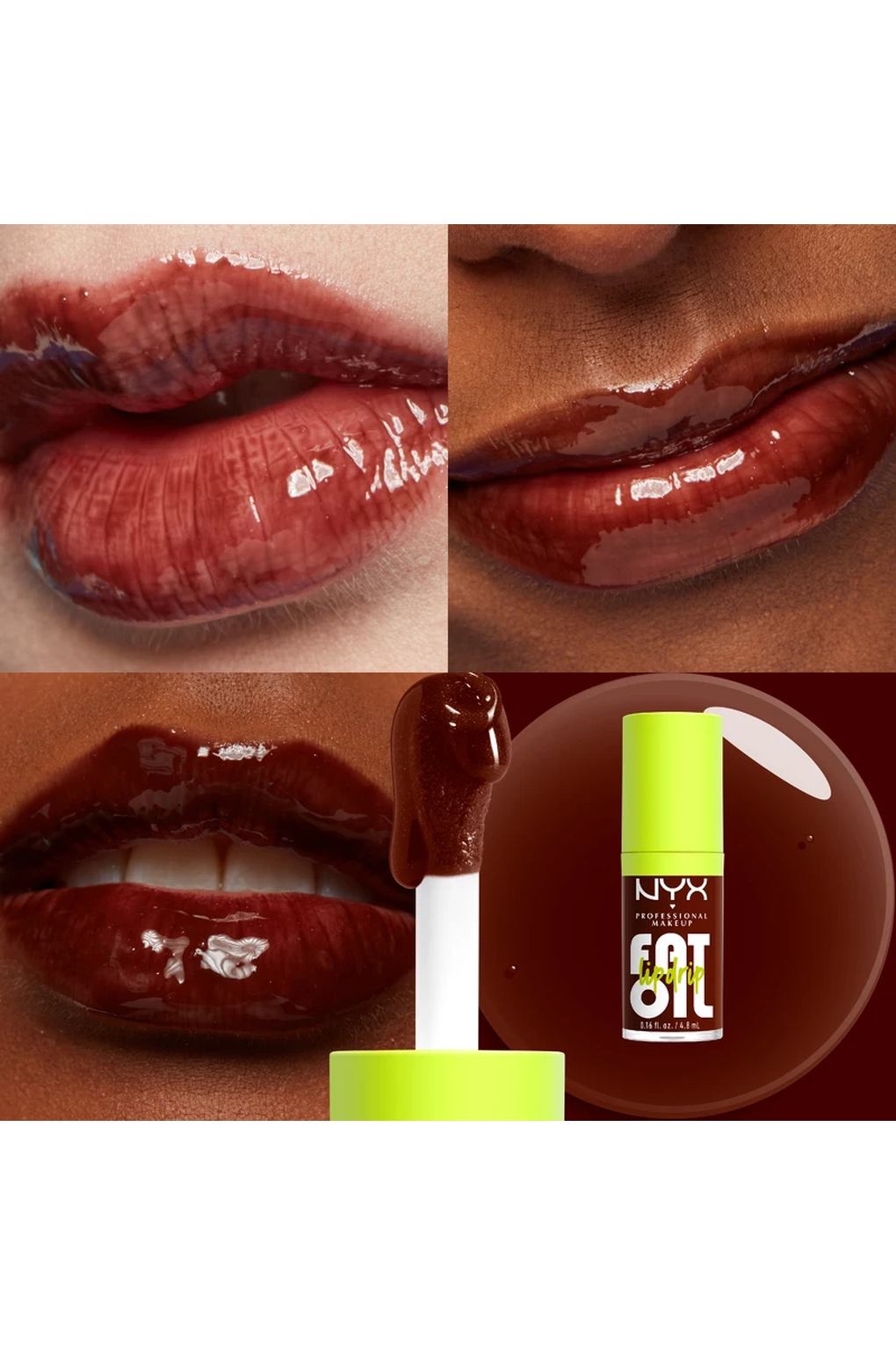 Масло для губ NYX Professional Makeup Fat Oil Lip Drip 08 Status Update, 4,8 мл. Фото 2.
