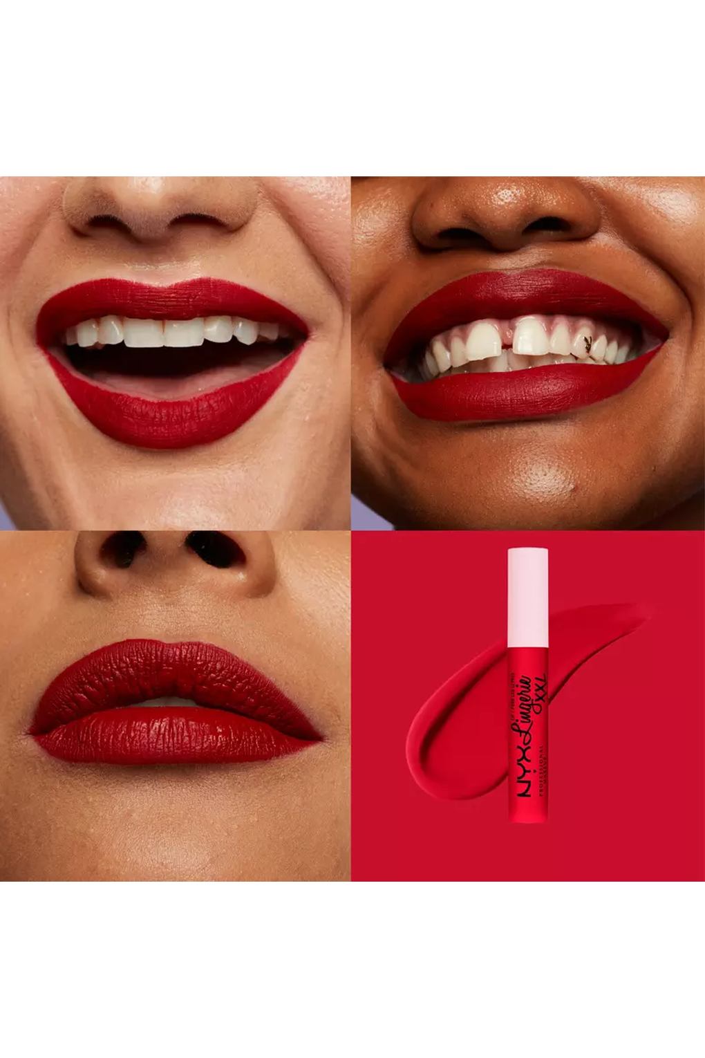 Губная помада NYX Professional Makeup Lip Lingerie XXL Matte Liquid Lipstick 28 Untamable, 4 мл. Фото 6.