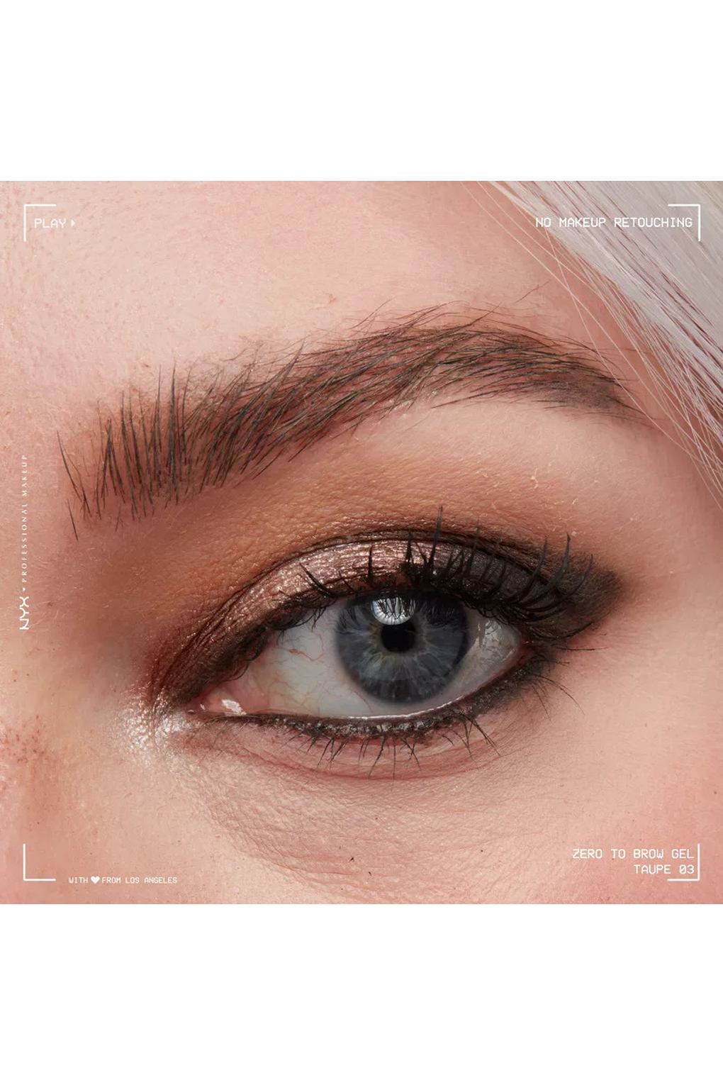 Гель для бровей NYX Professional Makeup Zero To Brow Longwear Brow Gel 03 Taupe, 2 мл. Фото 3.