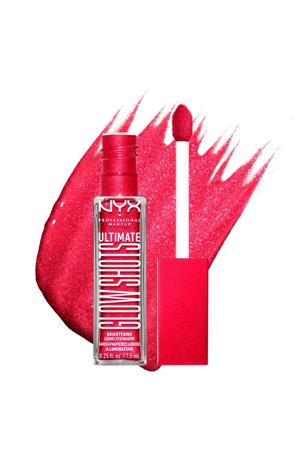 Тени для век NYX Professional Makeup Ultimate Glow Shots Liquid Eyeshadow 19 Strawberry Stacked, 7,5 мл. Фото 5.