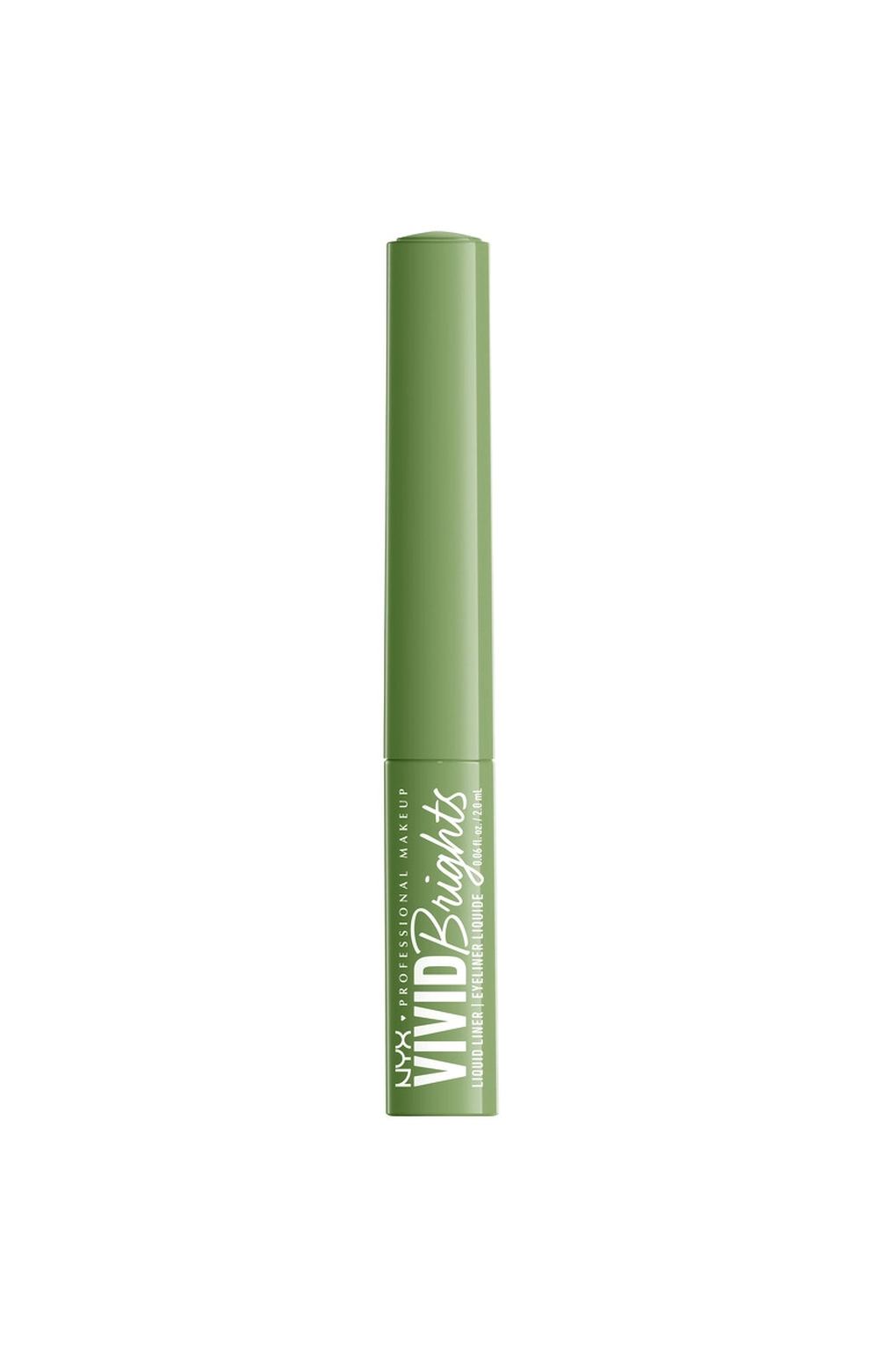 Подводка для глаз NYX Professional Makeup Up Vivid Brights Liquid Eyeliner 02 Ghosted Green, 2 мл. Фото 4.