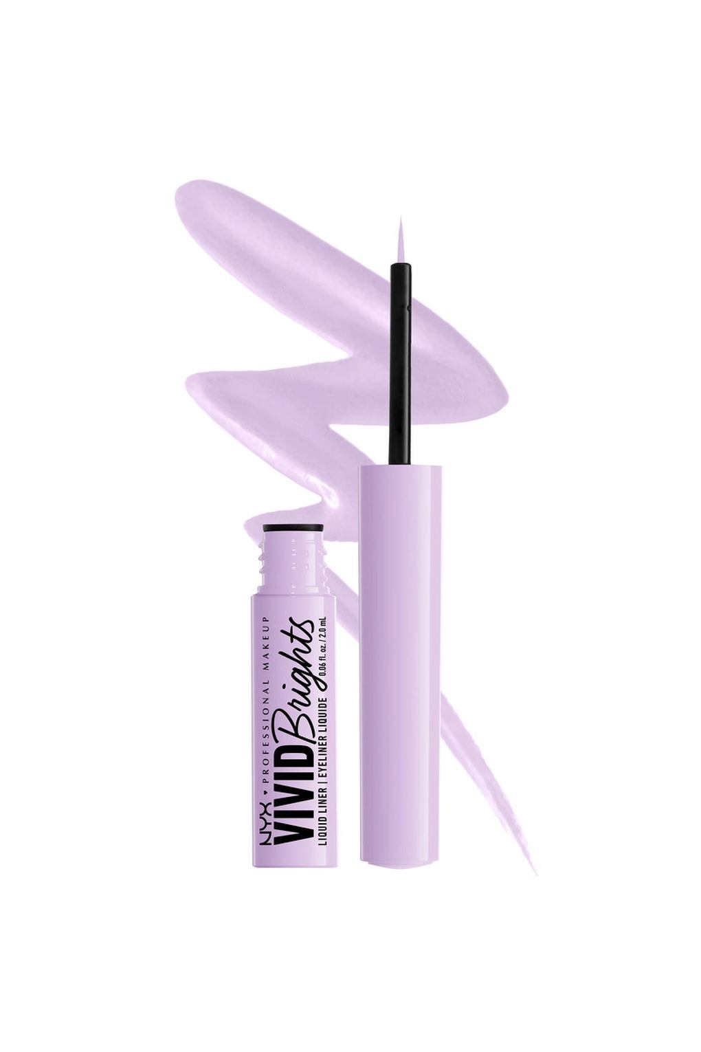 Подводка для глаз NYX Professional Makeup Up Vivid Brights Liquid Eyeliner 07 Lilac Link, 2 мл. Фото 3.