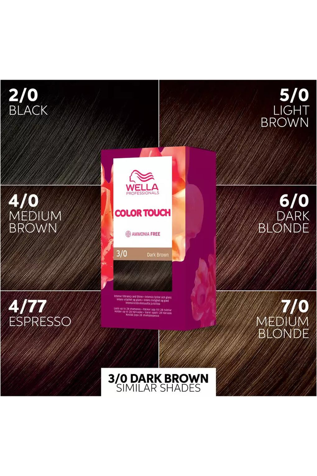 Краска для волос Wella Color Touch Pure Naturals 3/0 Dark Brown, 130 мл. Фото 3.